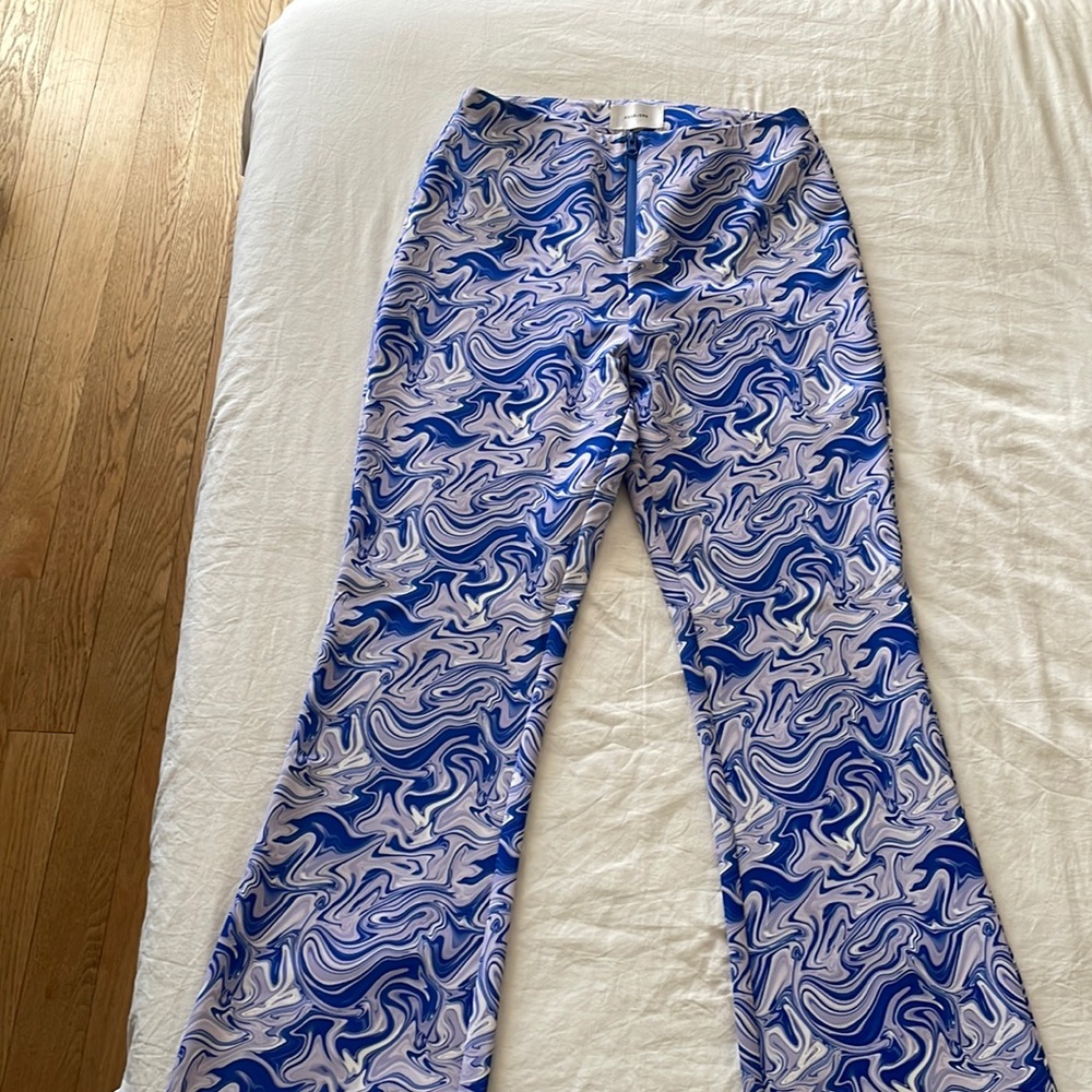 HOSBJERG purple liquid Adele pants, size MEDIUM